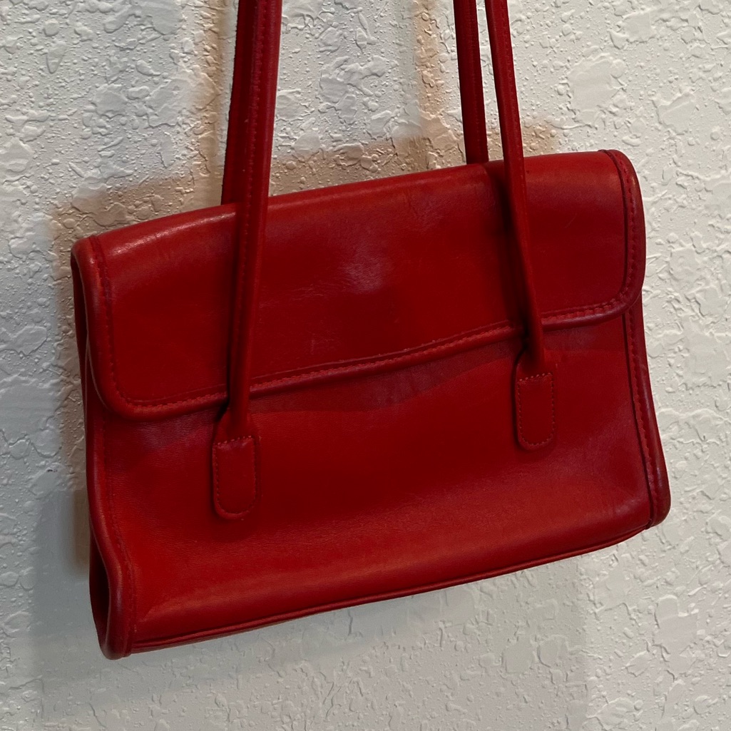 Rare Vintage Coach Laurie Mini Flap Red Purse
